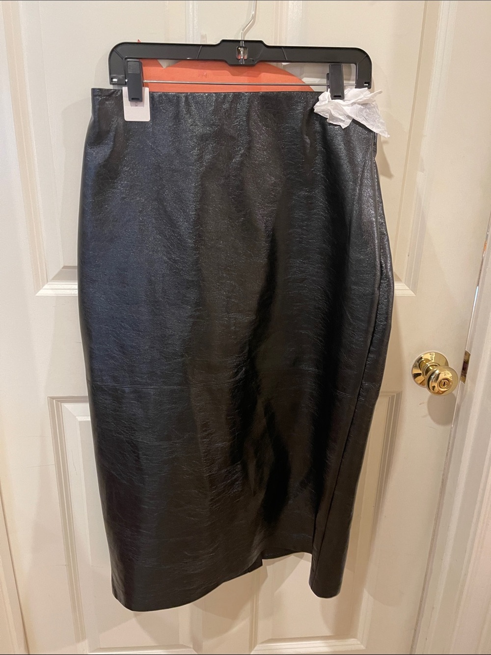 Brochu Walker Black Faux Leather Pencil Skirt - Sleek Black